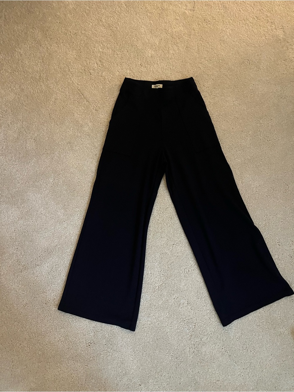 Max Studio Navy Wide-Leg Trousers